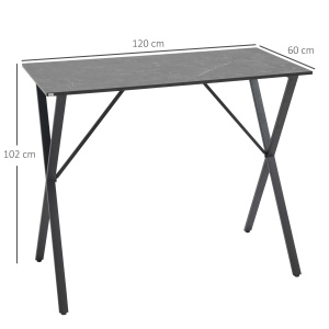 Masa Bar 120 cm – Blat Marmura, 4 Persoane, Design Modern - Img 3