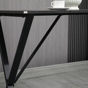 Masa Bar 120 cm – Blat Marmura, 4 Persoane, Design Modern - Img 8
