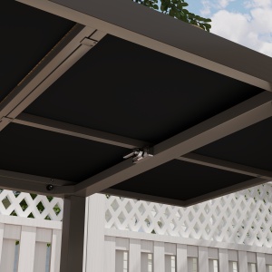 Masă Extensibilă pentru Terasă cu Margini din aluminiu, 160/240x90x74 cm, Maro - Img 9