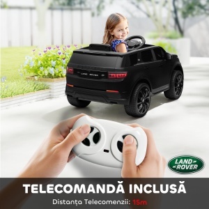 Mașină Electrică pentru Copii 3-6 Ani cu Telecomandă, Centură, Muzică, Claxon și Faruri, 106x65.5x51 cm, Negru - Img 7