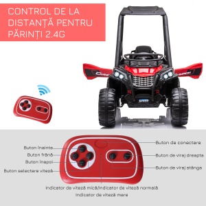 Masina Electrica pentru Copii de 3-8 Ani , Quad Electric Mini, Rosu si Negru - Img 5