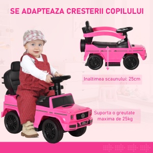 Mașină Jucărie pentru Copii cu Acoperiș Mercedes-Benz G350 Roz - Img 7