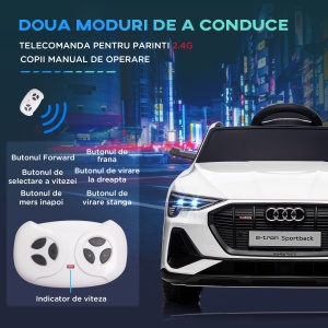 Masina sport electrica pentru copii, jucarie cu motor 12V pentru copii de 3-5 de ani, Alba - Img 6