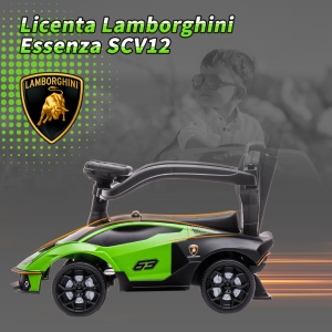 Masinuta Copii 2‑in‑1 – Lamborghini Verde cu Volan & Claxon - Img 8