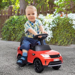 Mașinuță Electrică pentru Copii 18 Luni-5 Ani cu Licență Land Rover cu Muzică, USB și MP, 65x43x40 cm, Roșu - Img 2