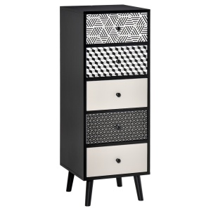 Mobila Comodă cu 5 sertare Mobilier modern pentru casa dimensiune 39.5x39.5x110 cm - Img 1