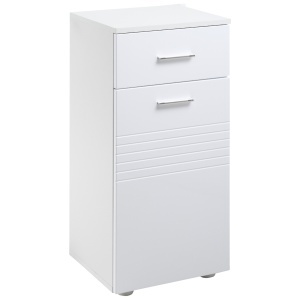 Mobilier Baie din Lemn cu Sertar si Dulapior 1 Usa cu Polite, 35x30x77,5 cm - Img 1