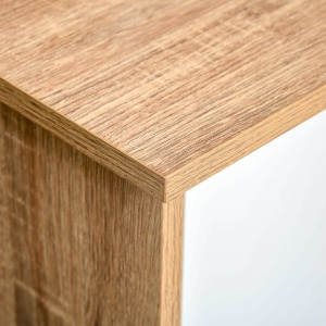 mobilier bucatarie modern, 130x40x74.5cm, culoarea lemnului/alb - Img 9