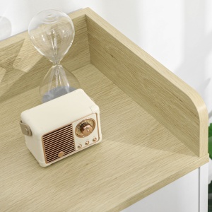Mobilier multifunctional cu dulap cu 2 usi si compartimente deschise, din lemn, alb - Img 7