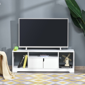 Mobilier Suport TV Pana la 42 inchi cu Dulapior si Etajere Deschise, din Lemn, 120x30x41cm - Img 2