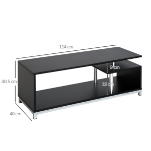 Mobilier TV din Lemn, Negru, 114x40x40.5cm - Img 3