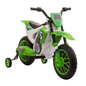 Motocicleta Copii 12V Verde – Reincarcabila, Cu Rotile de Siguranta - Img 1