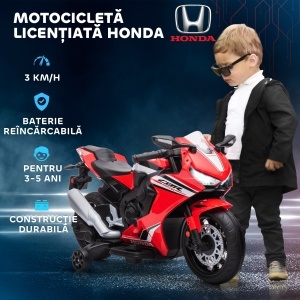 Motocicleta Electrică Copii 6V 3 km/h pentru Copii 3-5 ani - Roșie - Img 6