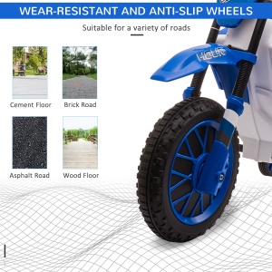 Motocicleta Electrica pentru Copii Baterie 12V Reincarcabila si Rotite Albastru inchis - Img 7
