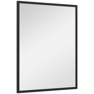 Oglindă Dreptunghiulară de Perete cu Cârlige, Sticlă și MDF, 60x80 cm, Negru