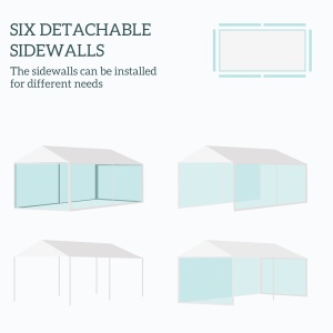 Outdoor 116" x 234" Pop-Up Canopy Tent w/ UV Protection & Lasting Strength White - Img 4