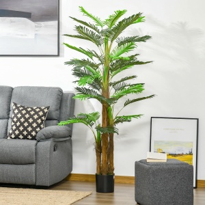 palmier artificial in ghiveci, 42 frunze, 185cm, verde - Img 2
