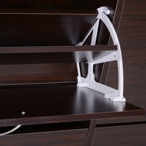 Pantofar 120×24×81 cm – Rafturi Reglabile, PAL Maro - Img 8