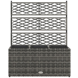 Pat De Flori De Sine Statator Pentru Gradina, Jardiniera Pentru Plante Cataratoare 84x30x107cm Gri Deschis