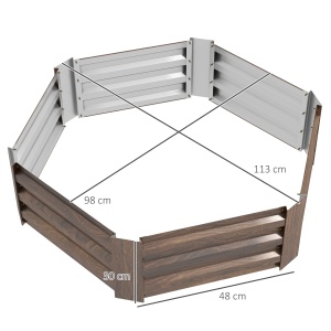 Pat Galvanizat Inaltat pentru Gradina, Cutie de Plantare - Img 3