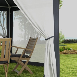 Pavilion 4x4 m de Gradina Hexagonal cu Pereti din Plasa - Img 8