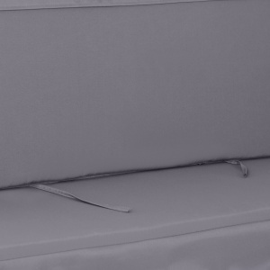Perne pentru exterior din spuma si poliester pentru balansoar de gradina, 3 locuri cu elemente de fixare, 2 bucati da 130x45x5 cm, gri inchis - Img 7