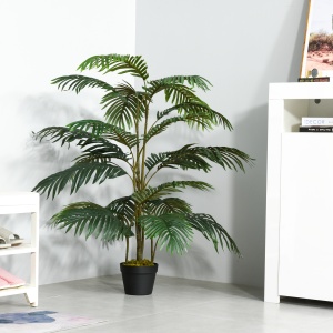 planta decorativa plastic, 20 frunze, 140cm, verde - Img 9