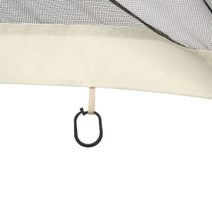 Plasa de Tantari pentru Corturi cu Perdele de Rezerva Universale cu Balamale, 335x207cm - Negru / Bej - Img 6