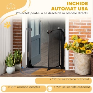 Poarta de Siguranta Reglabila 76–103 cm pentru Usi/Scari – Negru - Img 5