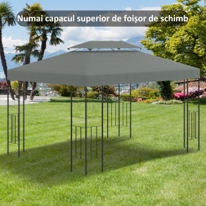 Prelata pentru Foisor 4x3 m cu 2 Niveluri, gri - Img 2