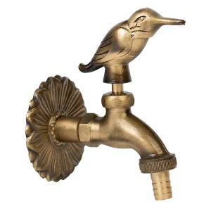 Robinet decorativ dublu serviciu si motiv Colibri, 1/2"