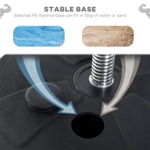Sac de Box, Stand de Box cu Mănuși, Minge de Perforare, Minge de Box pentru Antrenament, 43x43x126-144 cm, Negru - Img 6