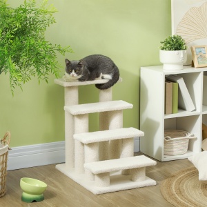Scara Pisici 4 Etaje – Din Pal & Peluche 63,5×43×60 cm - Img 2