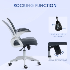 Scaun Birou Ergonomic – Gri, cu Spatar Plasa & Reglabil - Img 5