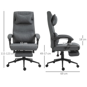 Scaun Birou Ergonomic Reglabil cu Tetiera si Suport Picioare - Img 3
