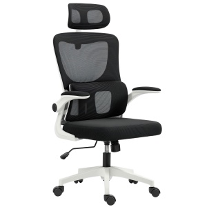 Scaun de Birou Ergonomic cu Tetieră Detașabilă Negru - Img 1