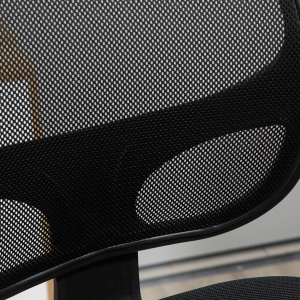Scaun de birou reglabil pe inaltime cu cotiere, roti pivotante si scaun captusit cu cauciuc spuma, 60x56x110-132cm, negru - Img 9