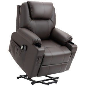 Scaun Electric Ridicare Seniori Piele PU cu Masaj & Telecomanda - Img 1