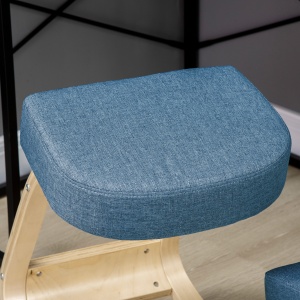 Scaun Ergonomic cu Suport pentru Genunchi din Lemn de Mesteacăn, 51x69x58 cm, Albastru - Img 8