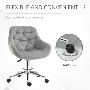 scaun ergonomic de birou, 59x58x80-90 cm, gri - Img 5