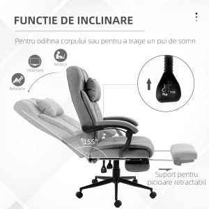 Scaun Ergonomic Rabatabil – Tetiera & Suport Picioare - Img 5