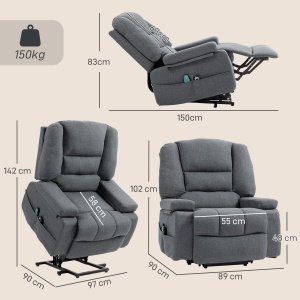Scaun Masaj cu Ridicare – Vibratii, Caldura & Telecomanda - Img 3