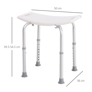 scaun pentru dus, antialunecare, 50x36x39.5-56.5cm - Img 3
