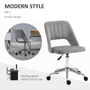 Scaun pentru Serviciu Ergonomic pentru Birou cu Inaltime Reglabila Gri - Img 5
