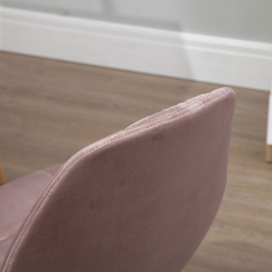 Scaun Pivotant pentru Birou Ergonomic Reglabil Roz - Img 8