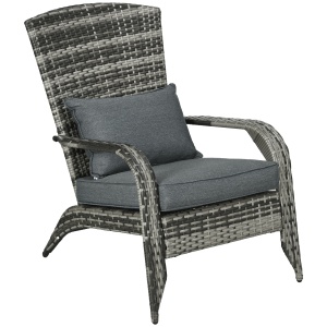 Scaun Rachita Adirondack pentru Gradina, Gri - Img 1