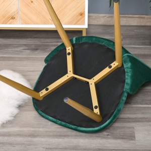 Scaune Moderne și Capitonate, Set din 2 Piese pentru Salon, Sufragerie, Bucătarie sau Zona de Servit Masa, 50x56.5x85 cm, Verde - Img 8
