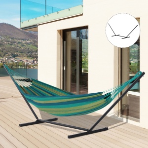 Schelet pentru Hamac Greutate Maxima 120Kg in Metal, Negru, 360x92x112cm - Img 9