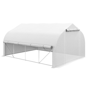 Sera Cabina 4 x 3 m, Pereti Laterali Rulabili cu Fermoar, Usa cu Plasa, 8 Ferestre cu Plasa, Cort Tunel de Sera - Img 1