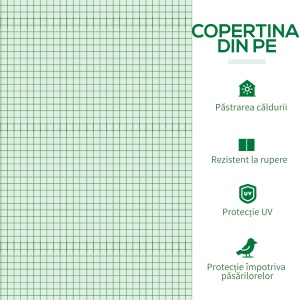 Seră de Grădină cu 2 Ferestre Laterale și Fereastră Centrală Rulantă, din Oțel, PE și PP, 240x90x90 cm, Verde - Img 5